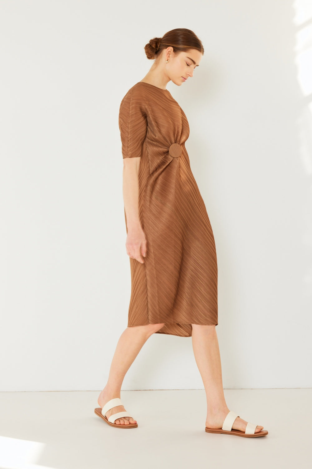 Marina Pleated Dolman Sleeve Dress