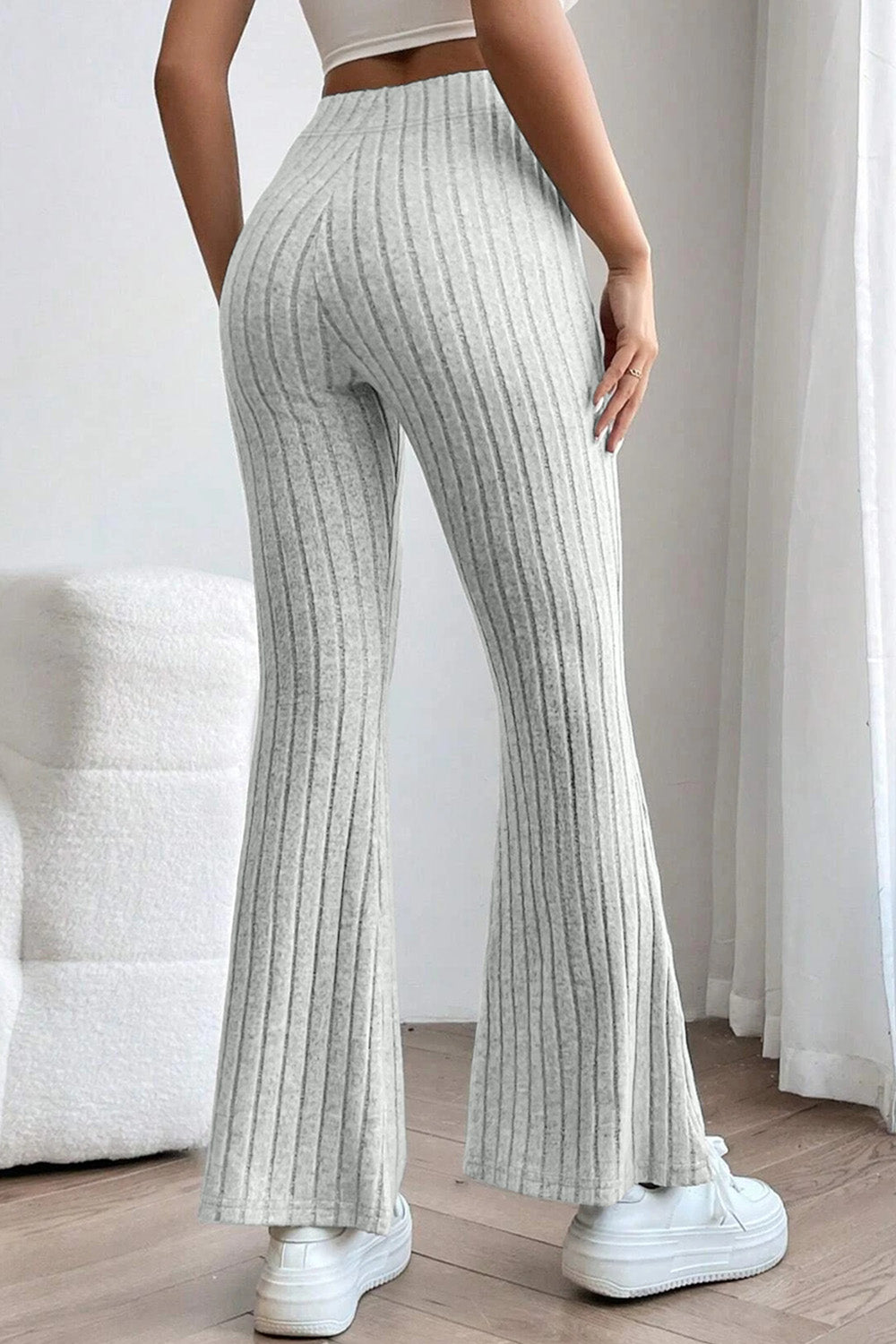 Niki Ribbed High Waist Flare Pants