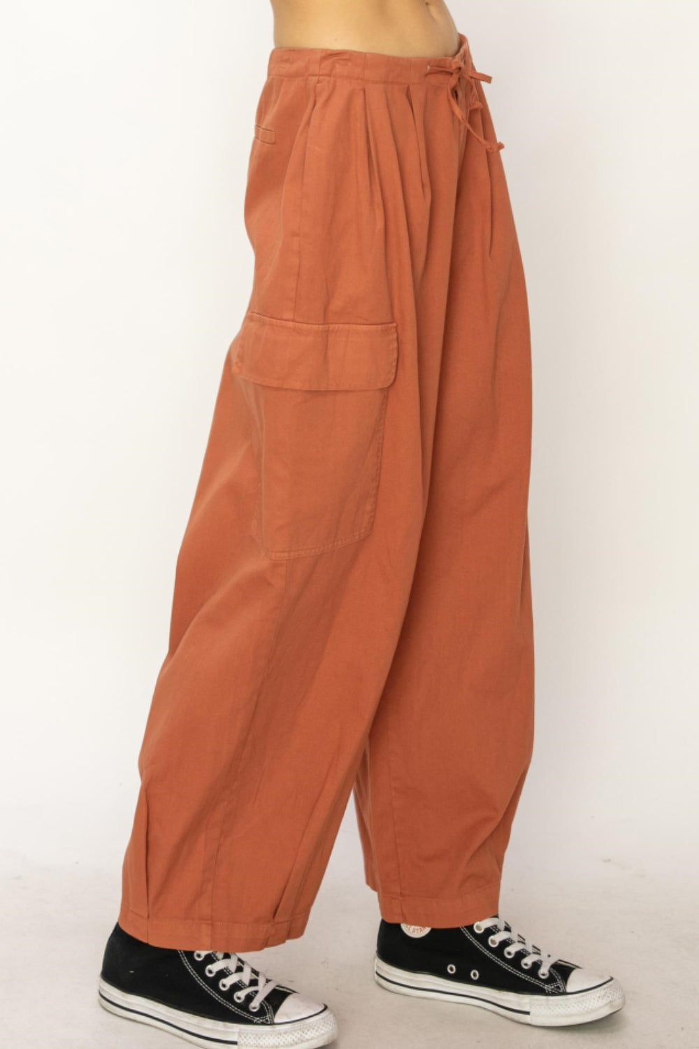 Halsey Drawstring Cargo Wide Leg Pants