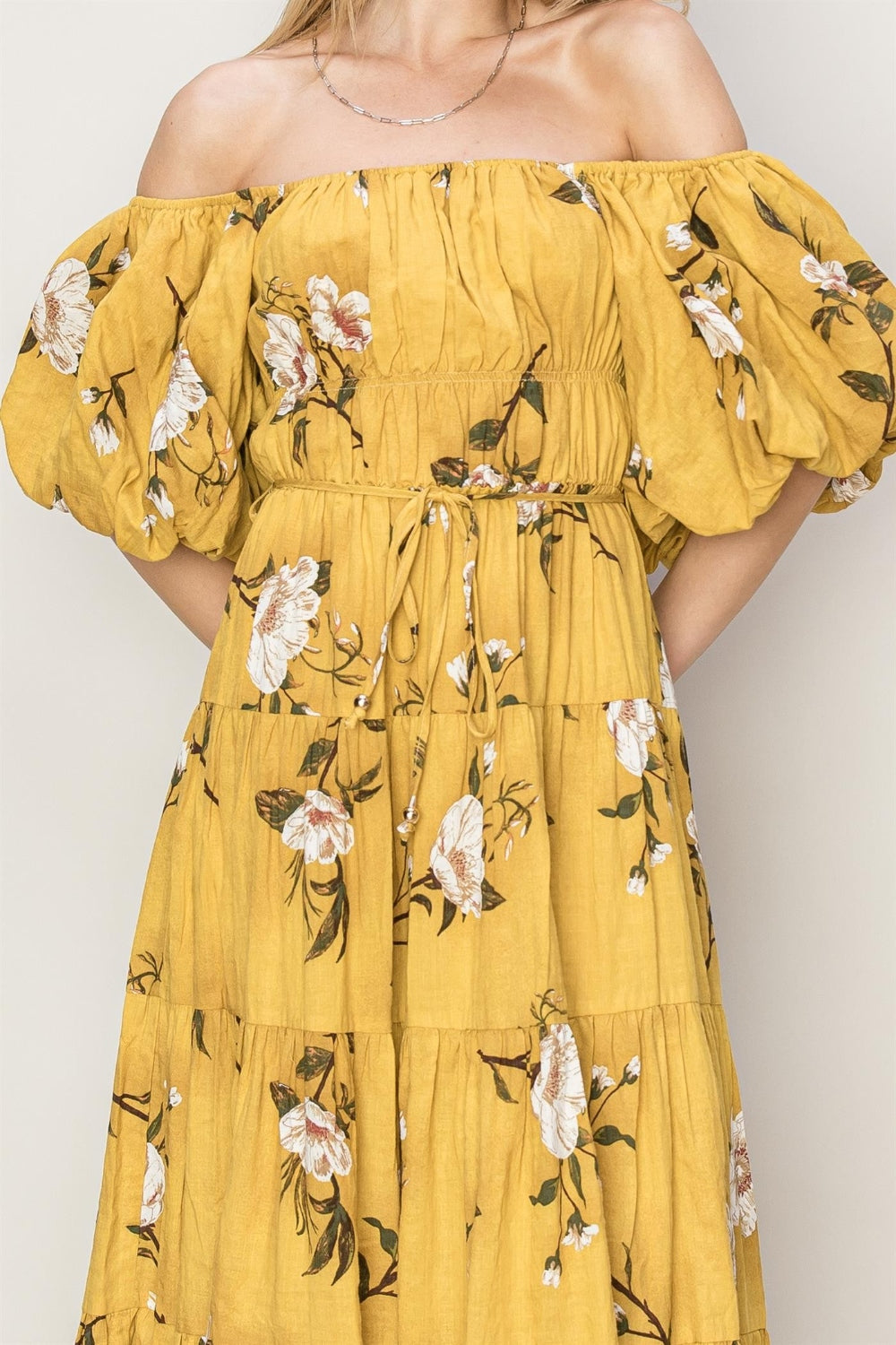 Sara Floral Puff Sleeve Tiered Dress