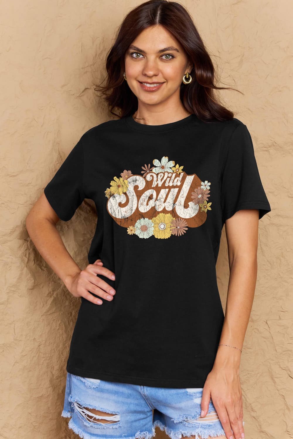 WILD SOUL Graphic Cotton T-Shirt