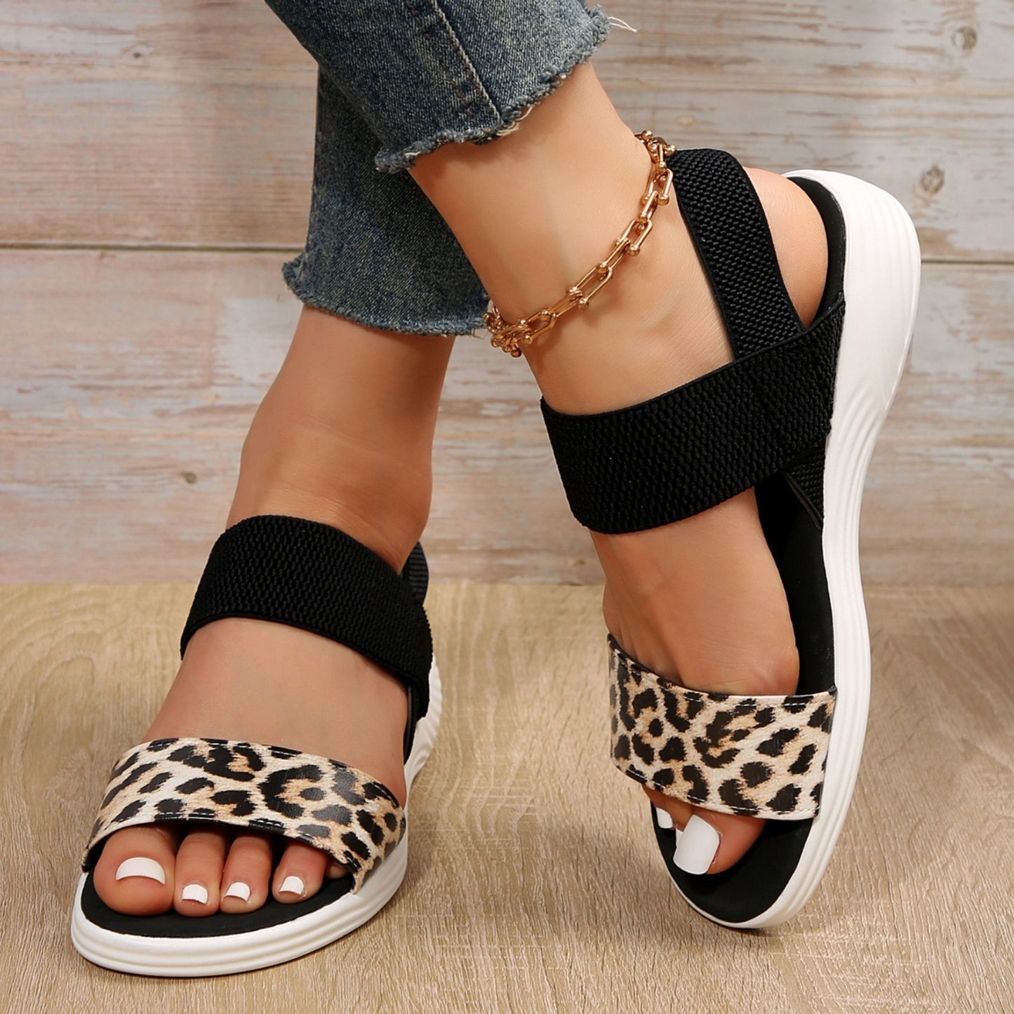 Arena Open Toe Low Heel Sandals