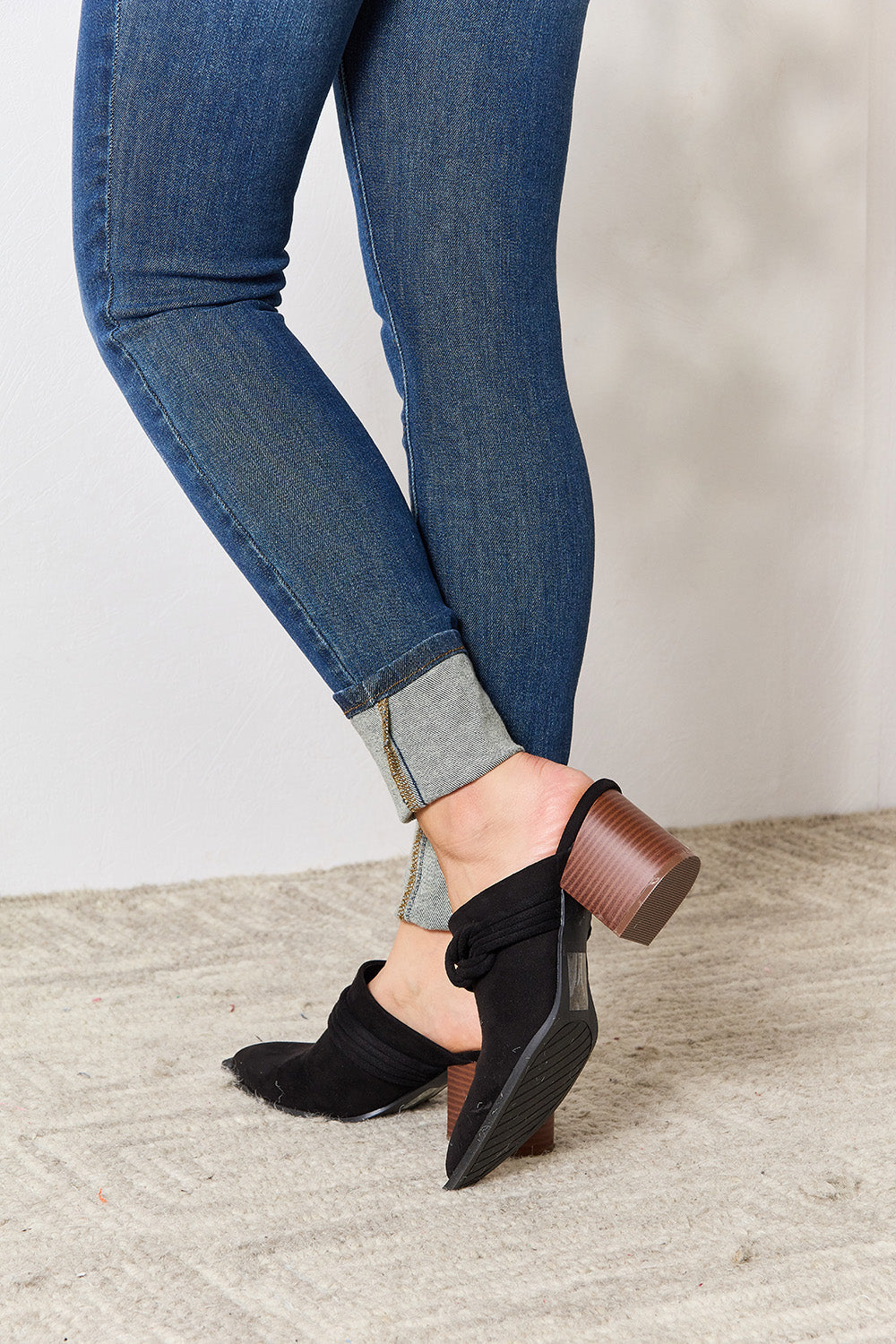 Corp Pointed-Toe Braided Trim Mules