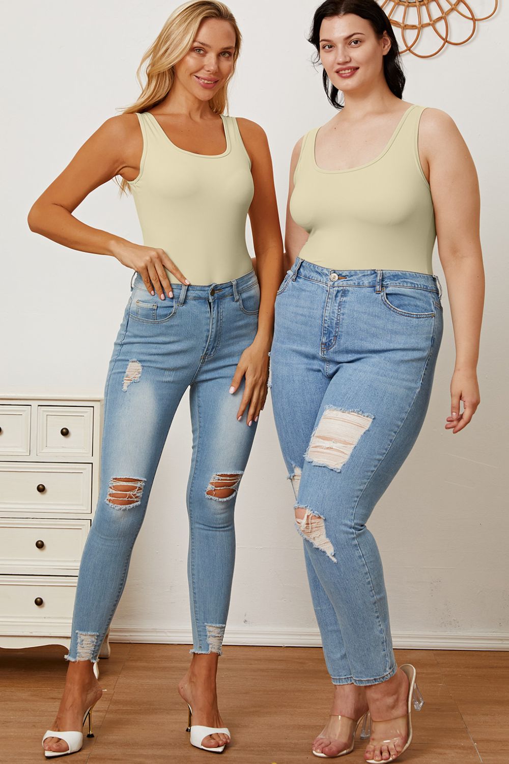 Bailey Square Neck Sleeveless Bodysuit