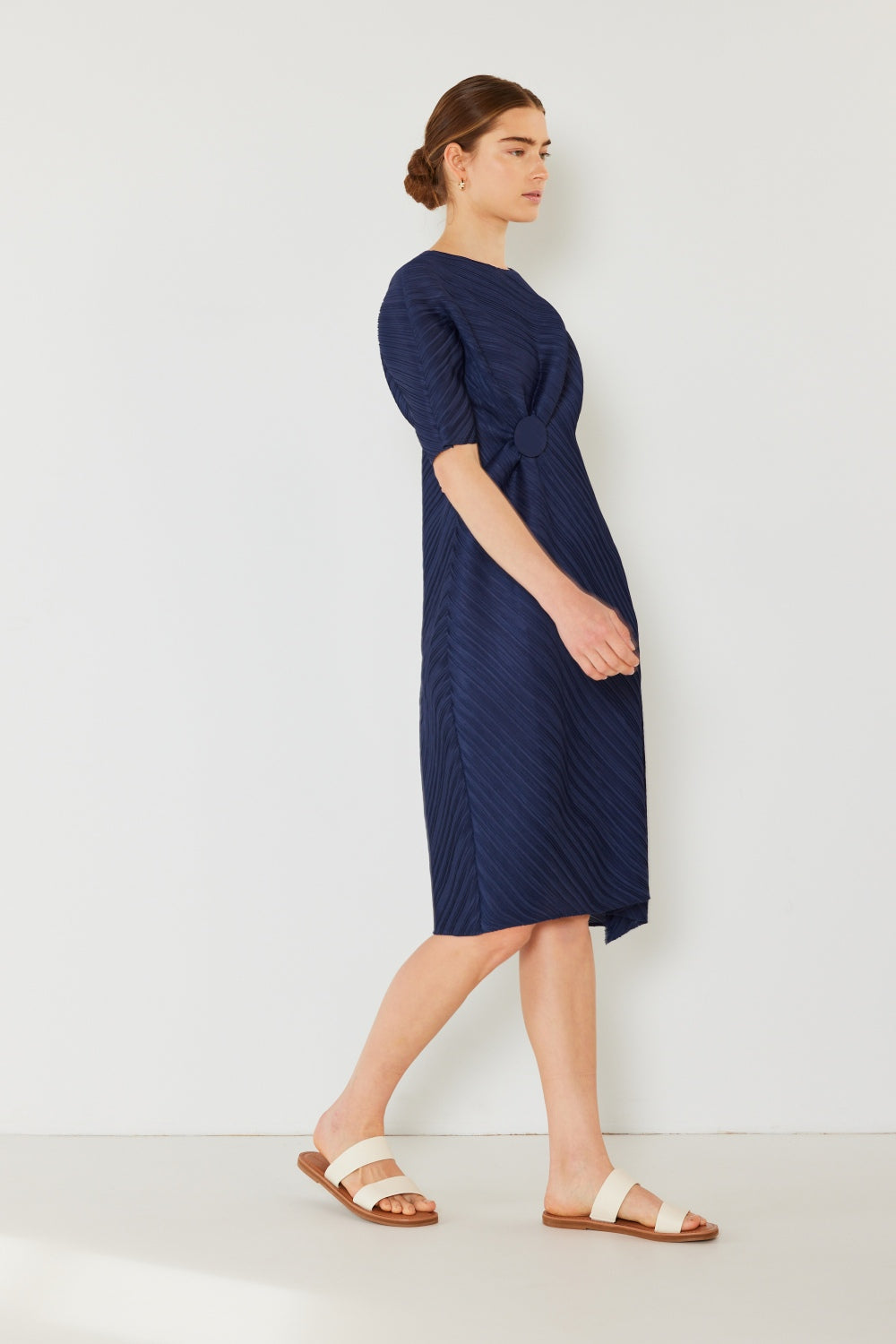 Marina Pleated Dolman Sleeve Dress