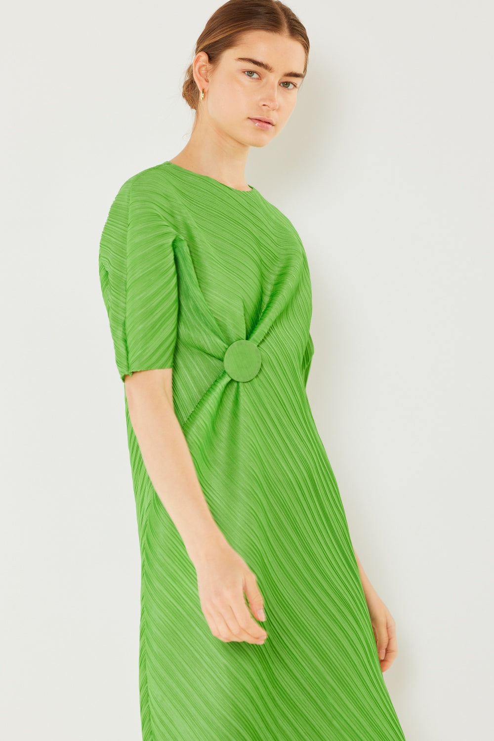 Marina Pleated Dolman Sleeve Dress