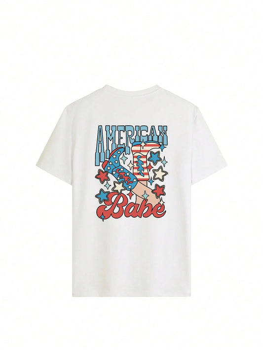 American Babe Half Sleeve T-Shirt