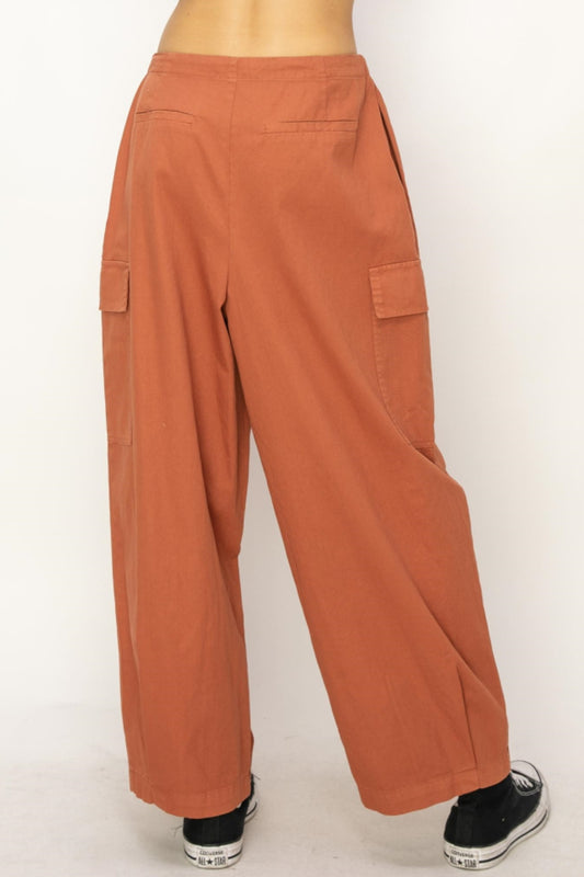 Halsey Drawstring Cargo Wide Leg Pants