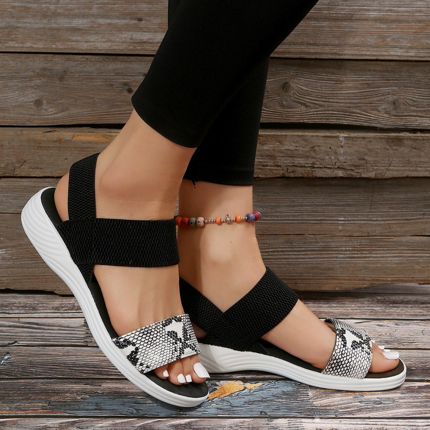 Arena Open Toe Low Heel Sandals