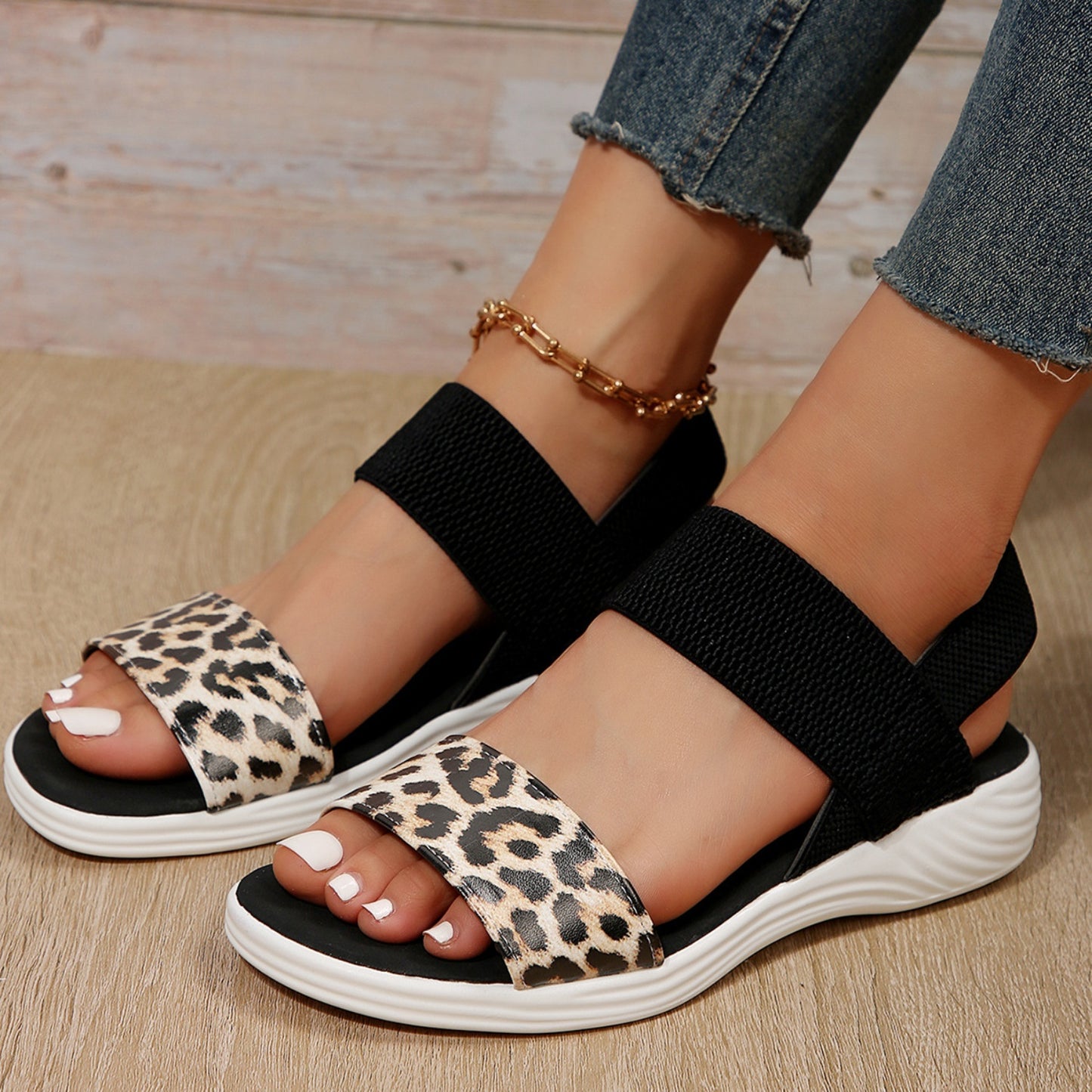 Arena Open Toe Low Heel Sandals