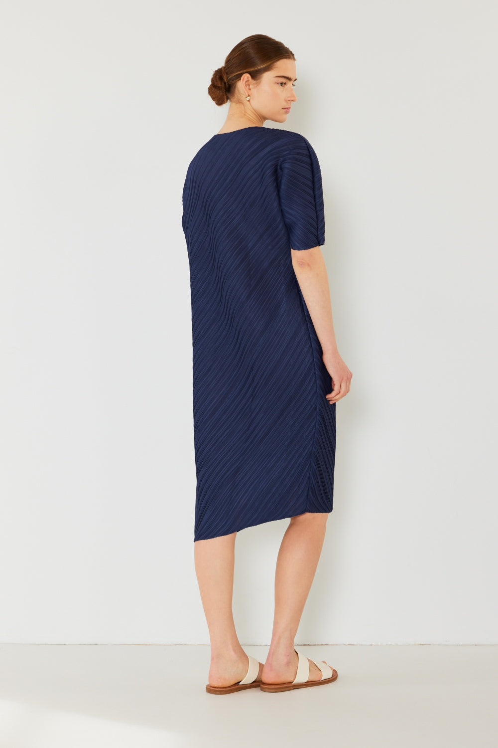 Marina Pleated Dolman Sleeve Dress