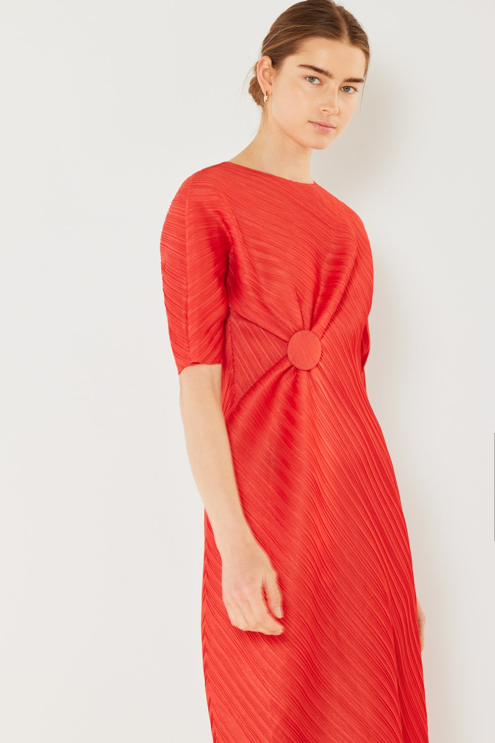 Marina Pleated Dolman Sleeve Dress