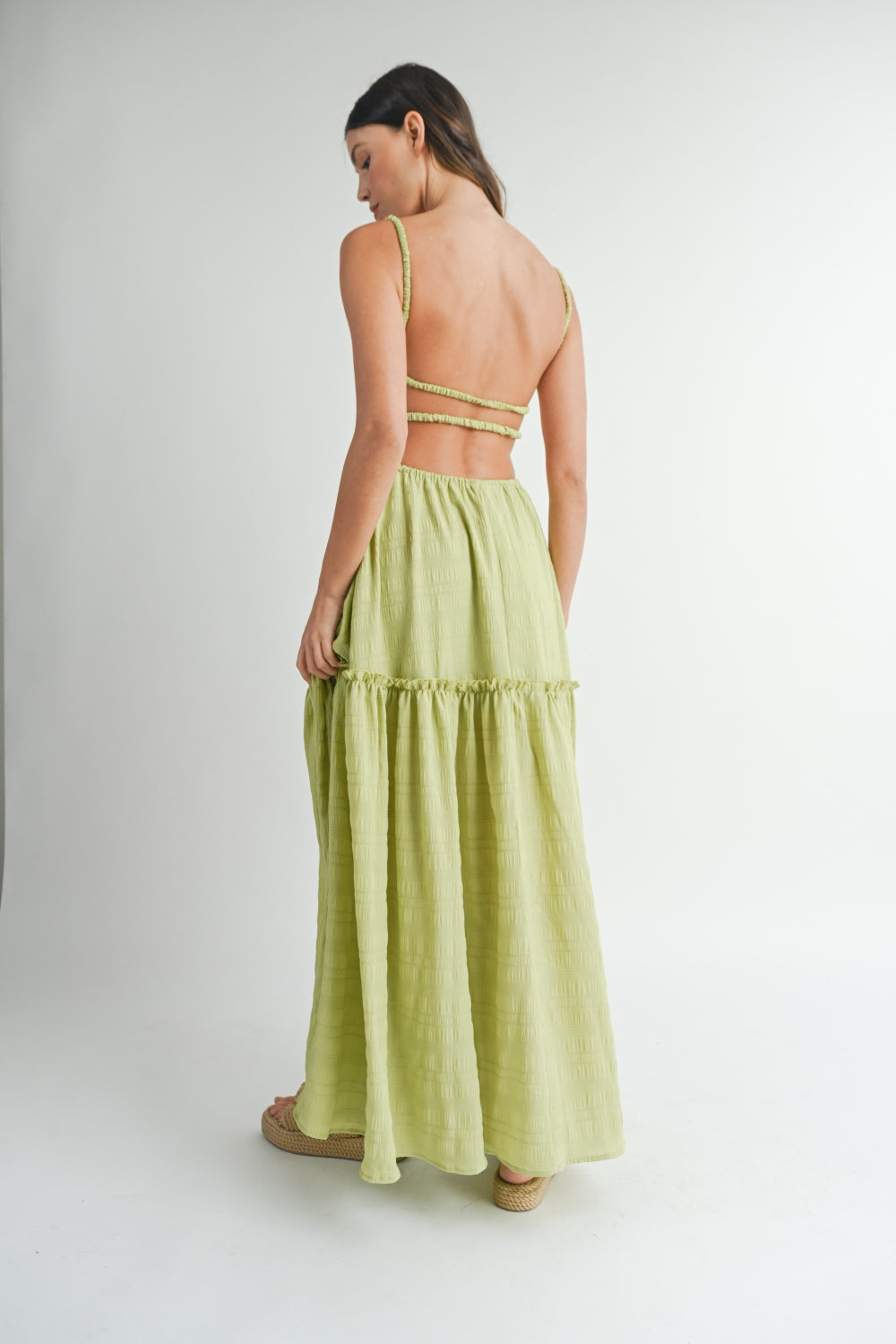 Massie Cutout Waist Backless Maxi Dress