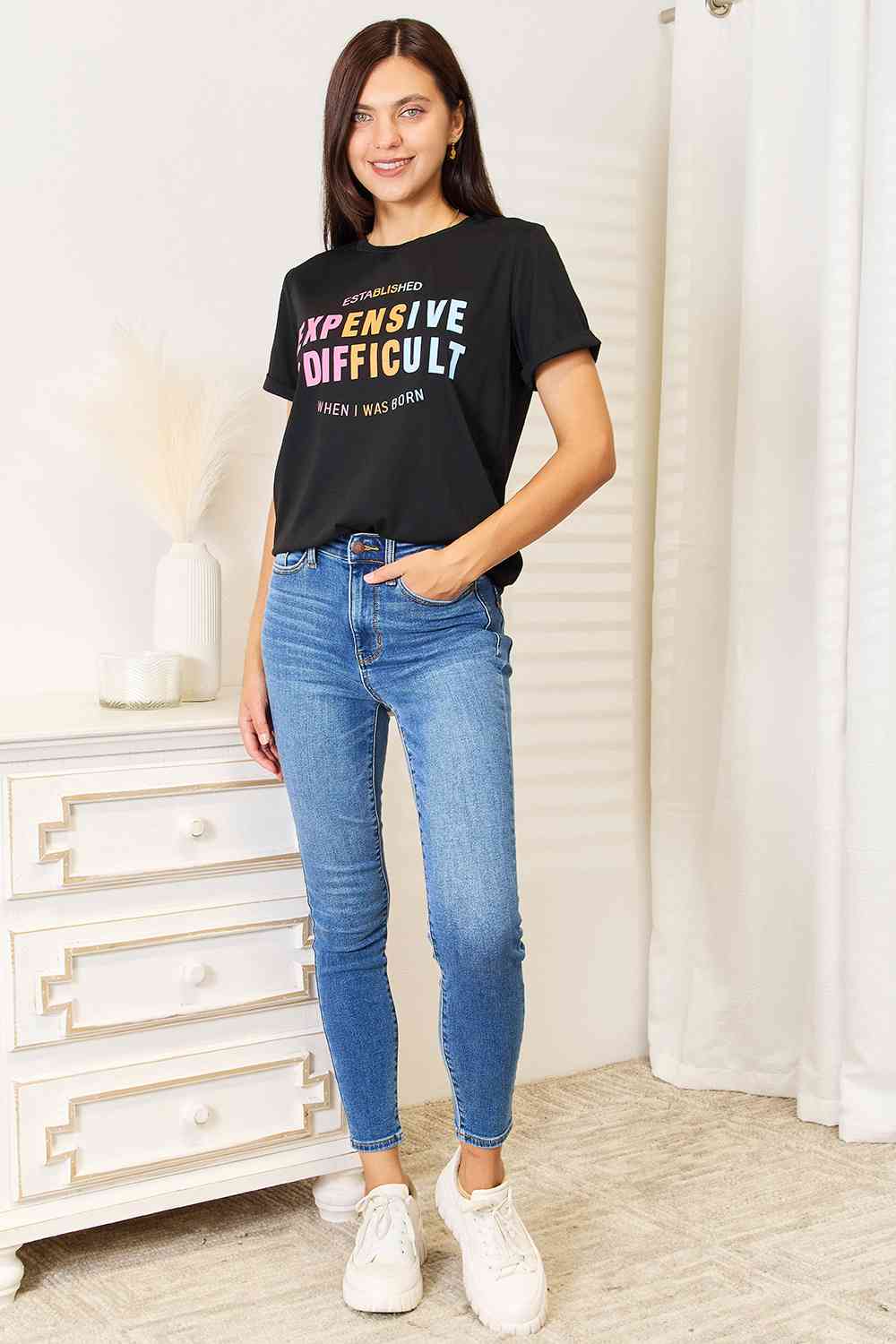 Established Graphic Cuffed Sleeve T-Shirt