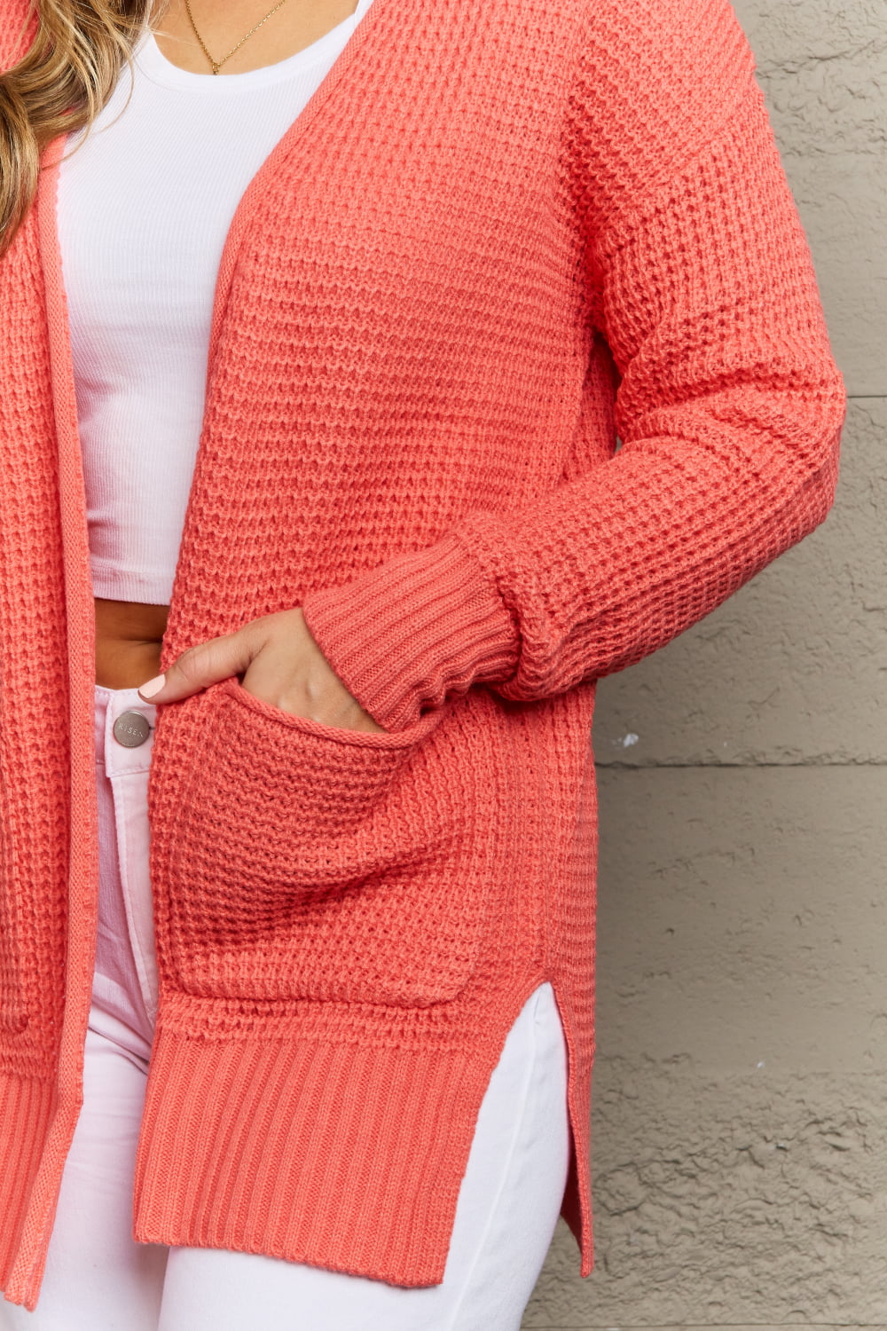 Waffle Knit Cardigan