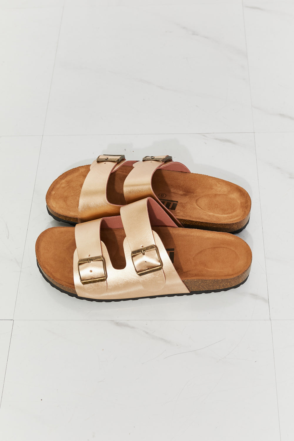 Best Double-Banded Slide Sandal in Gold