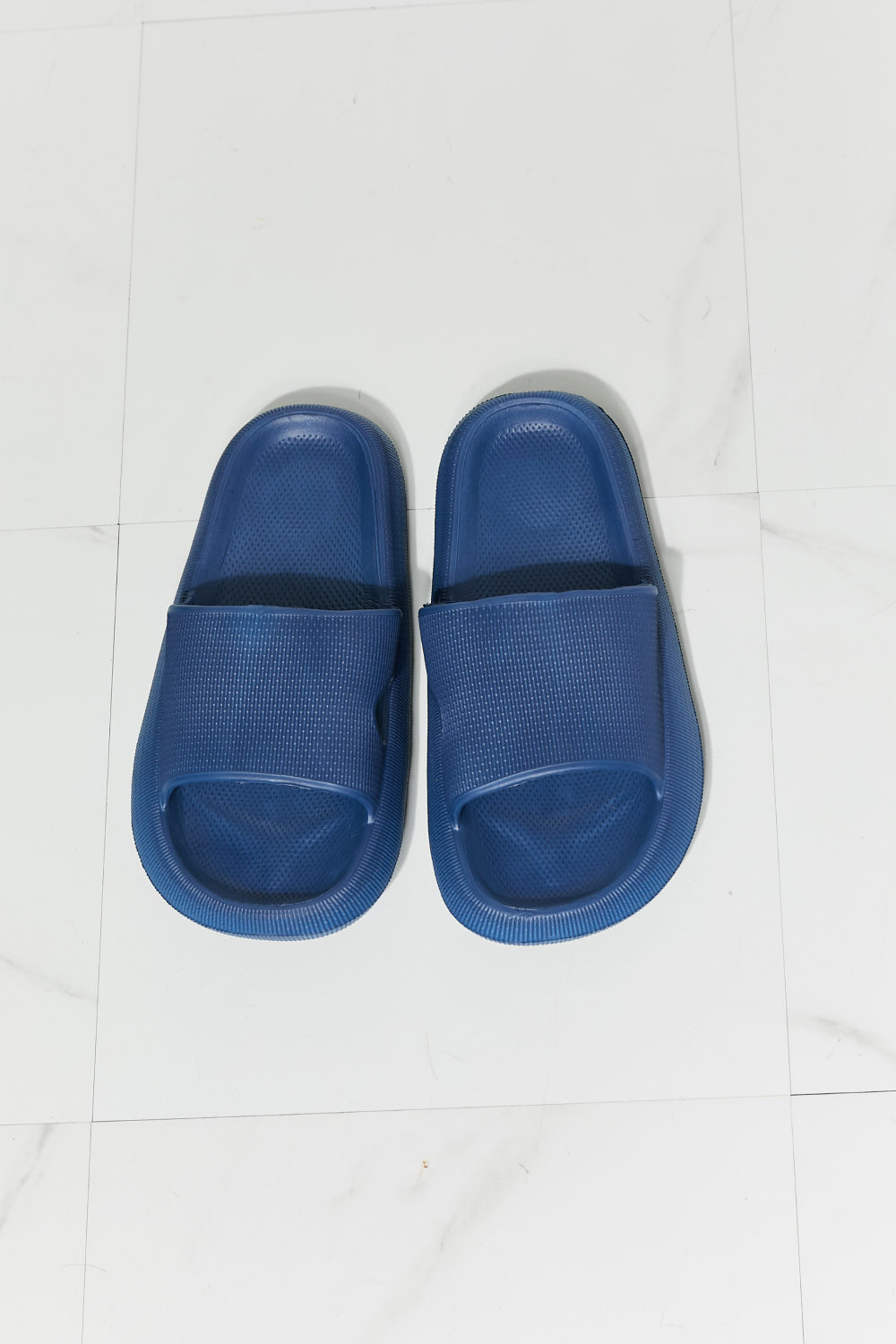 Open Toe Slide in Navy