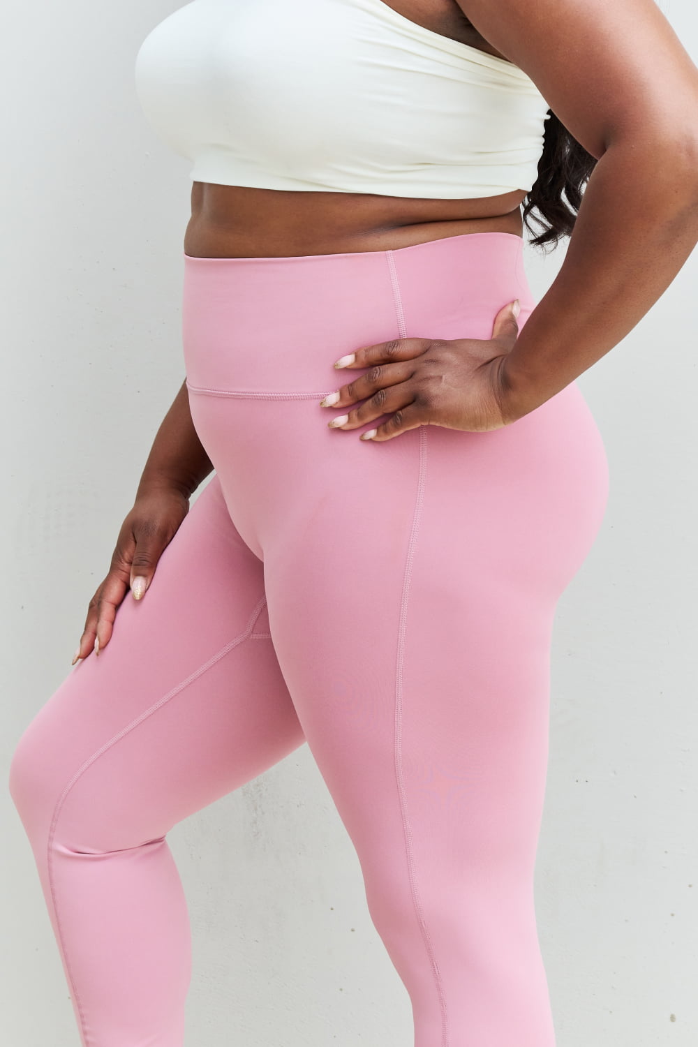 High Waist Active Leggings in Light Rose