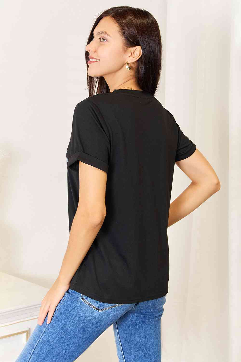 Established Graphic Cuffed Sleeve T-Shirt