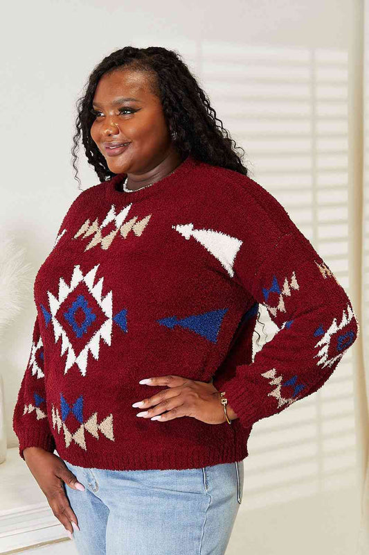 Aztec Soft Fuzzy Sweater