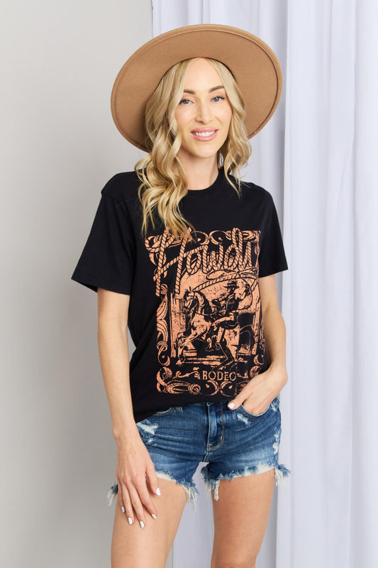 Howdy Graphic Round Neck Tee