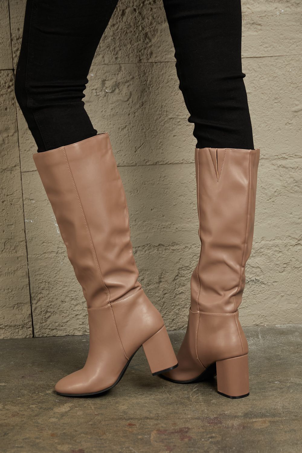 Becky Heel Knee High Boots