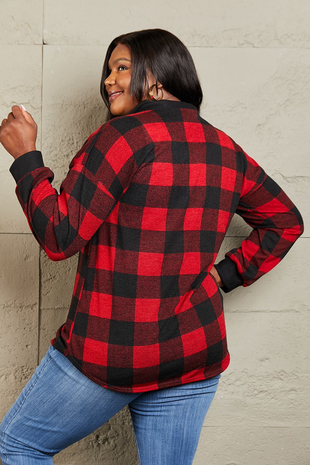 Madison Make It Last Contrast Plaid Shacket