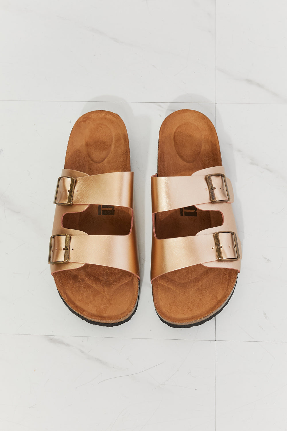 Best Double-Banded Slide Sandal in Gold