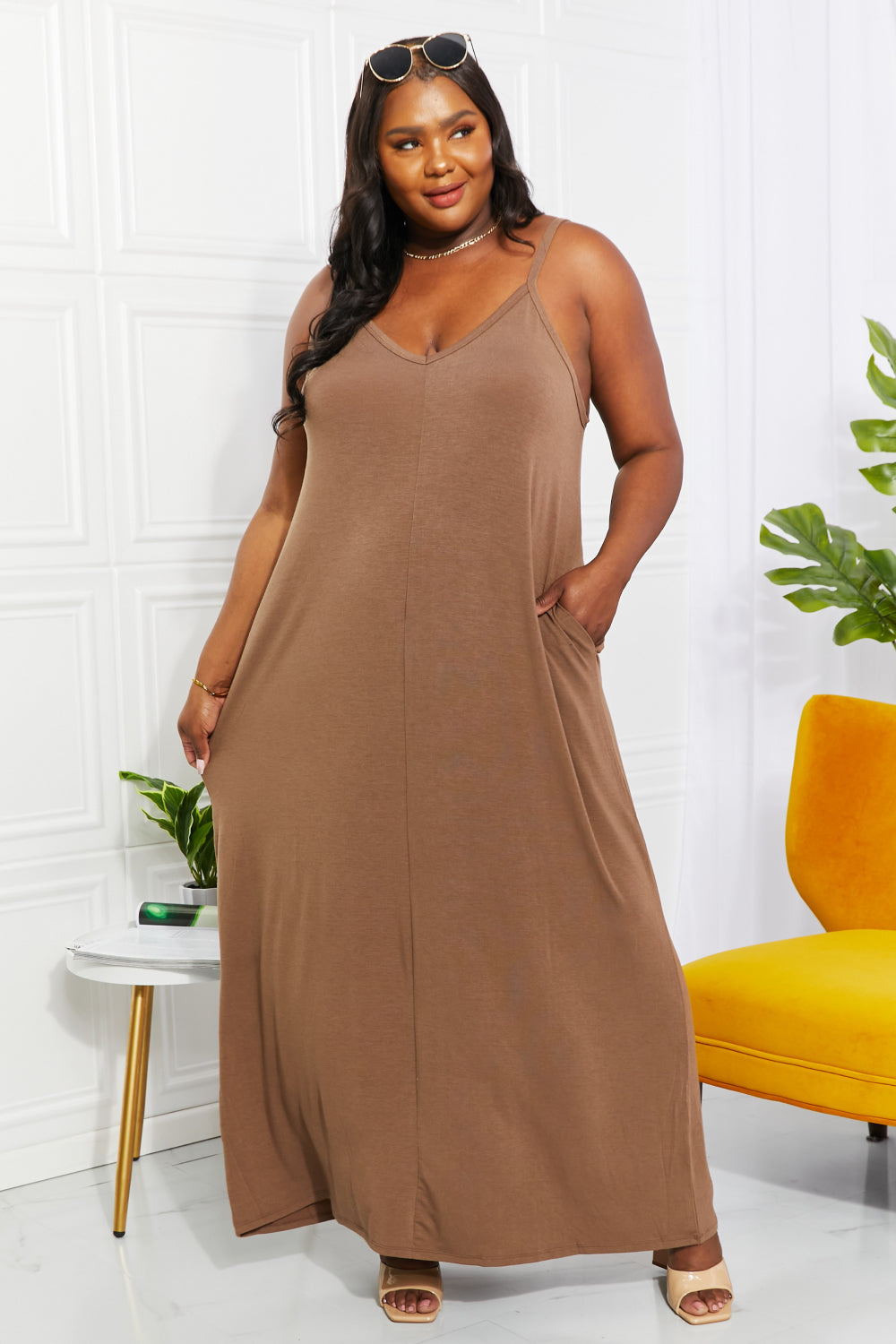 Cami Maxi Dress in Mocha