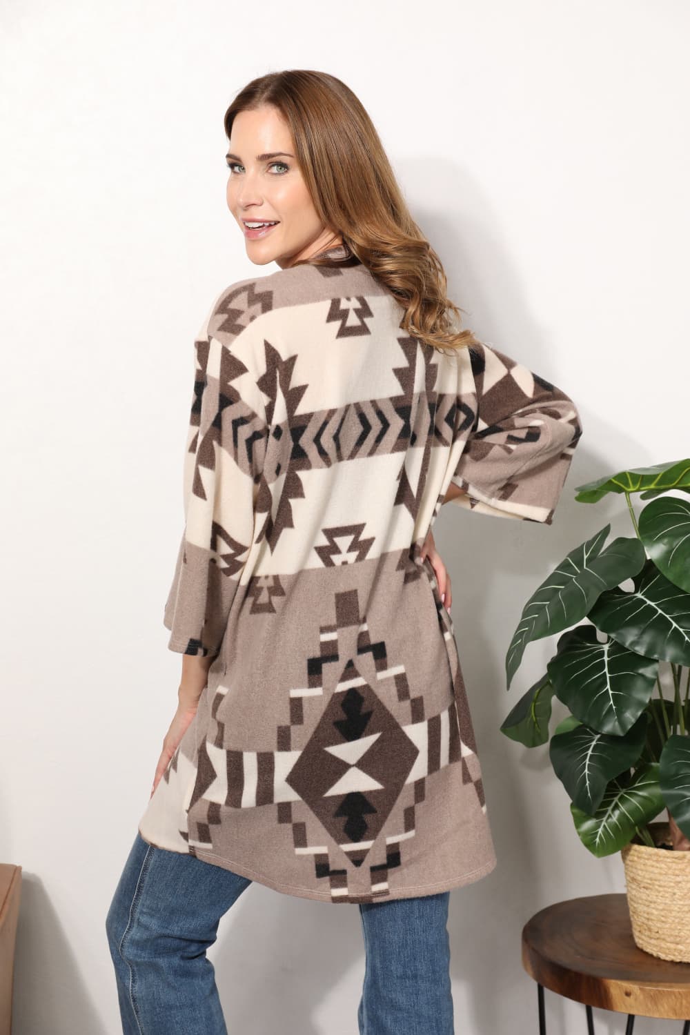 In Love Cardigan with Aztec Pattern